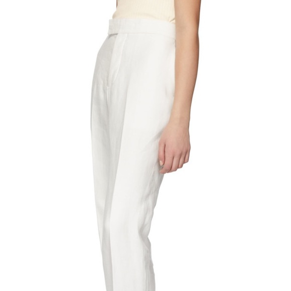 HELMUT LANG Slim-fit trousers in natural white NWT Size 2 - Picture 3 of 9